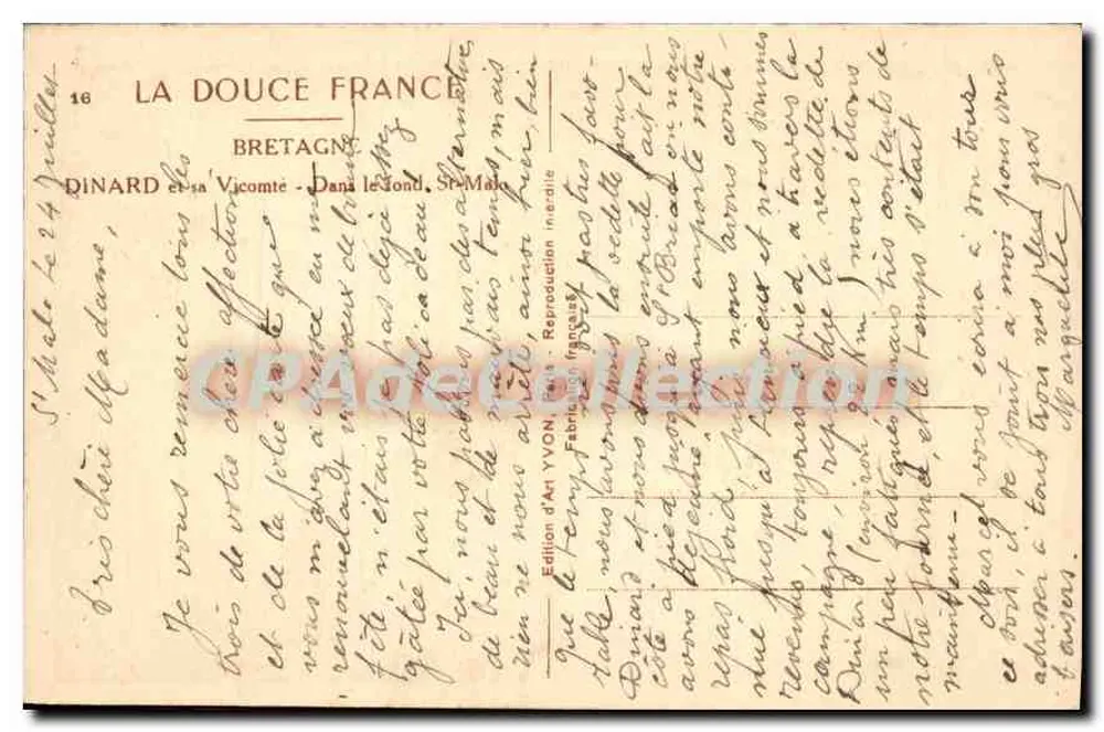 Dinard und die Vicomté — Bretagne — Édition d'Art YVON, n°16 - Rückseite