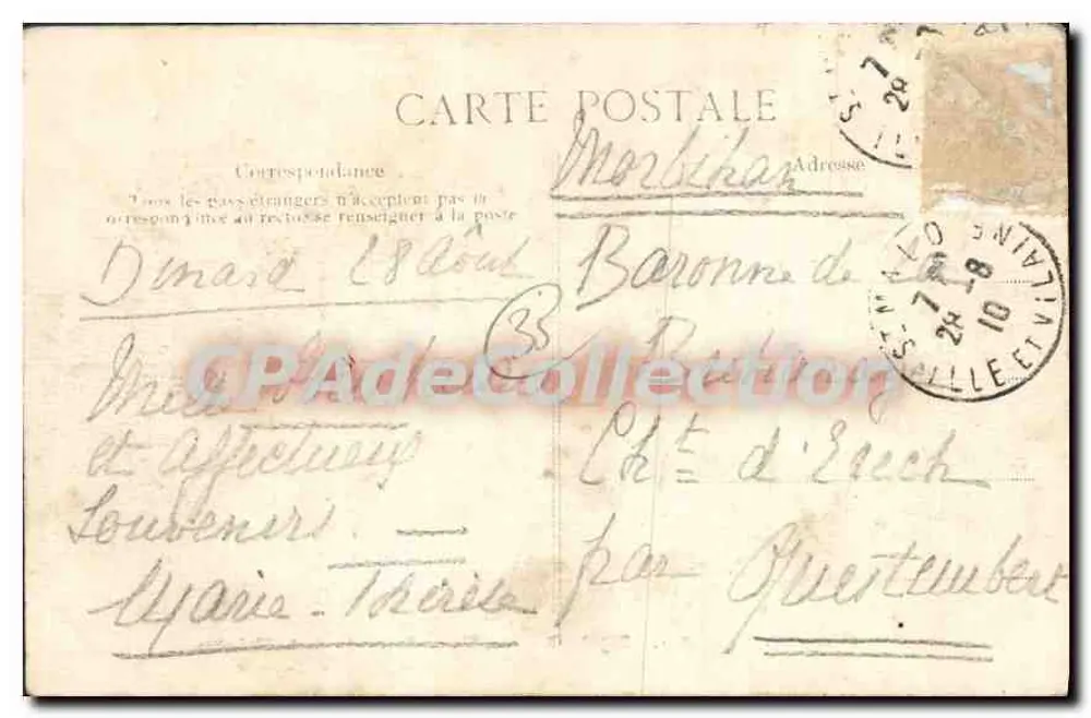 Dinard — Die Strandpromenade — Aufnahme von der Malouine — Verlag LD, Nr. 661 - Rückseite