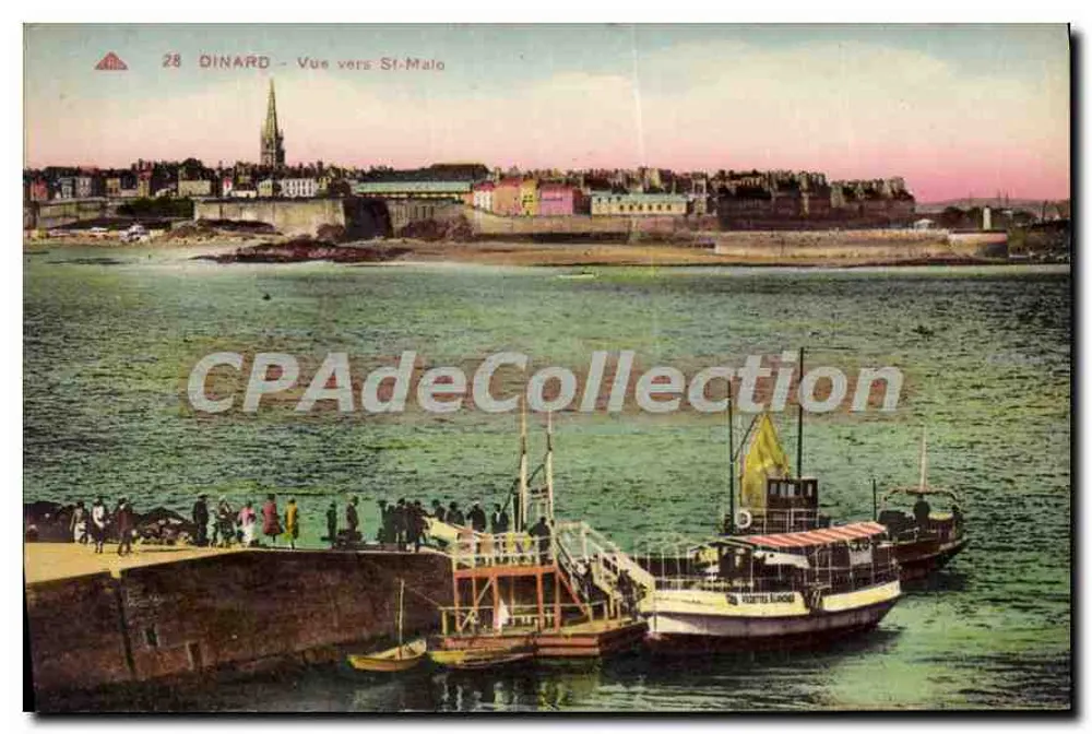 Dinard — Vista para St-Malo — Cie des Arts Photomécaniques, Paris - Frente