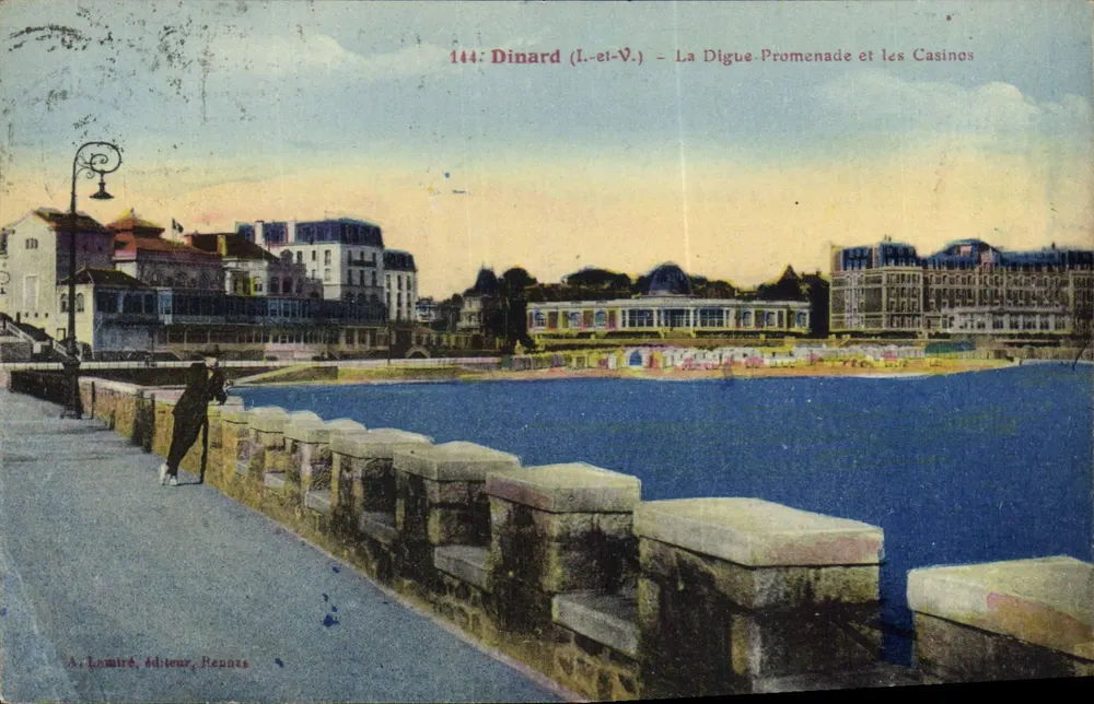 Dinard (I.-et-V.) — Die Digue-Promenade und die Casinos — A. Lamiré, Verleger, Rennes - Vorderseite