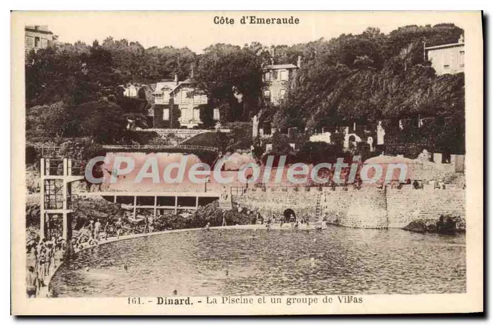 Dinard - Küste von Emeraude - Die Schwimmbecken und ein Gruppen von Villen - Vorderseite