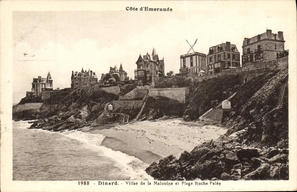 Dinard - Côte d'Emeraude - Villas de la Malouine und Roche Pelée-Strand - 1988 - Vorderseite