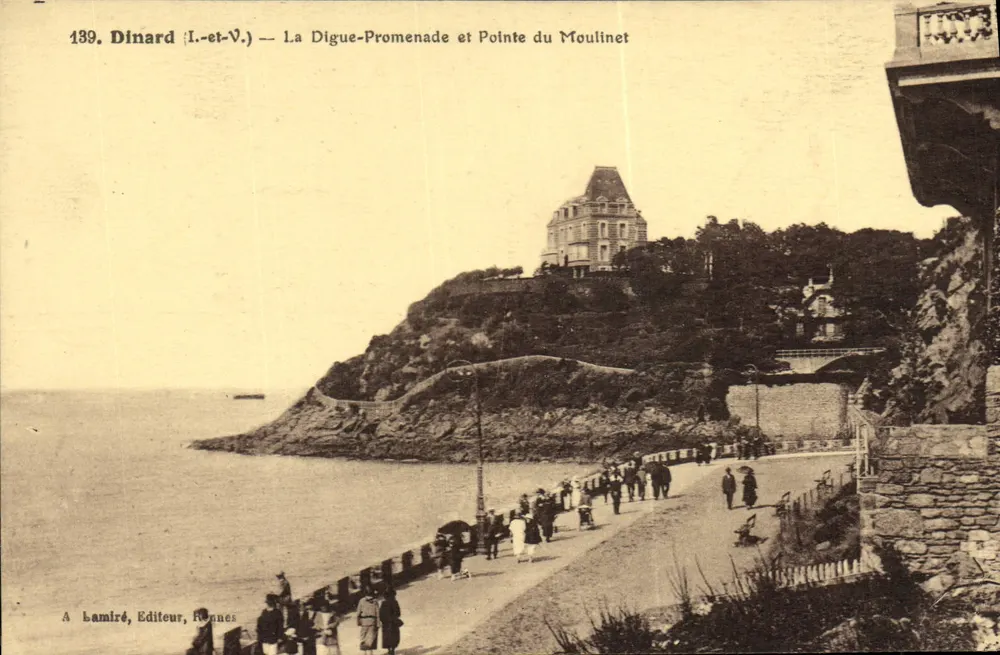 Dinard (I.-et-V.) — Die Digue-Promenade und Pointe du Moulinet — A Lamiré, Verlag, Rennes - Vorderseite