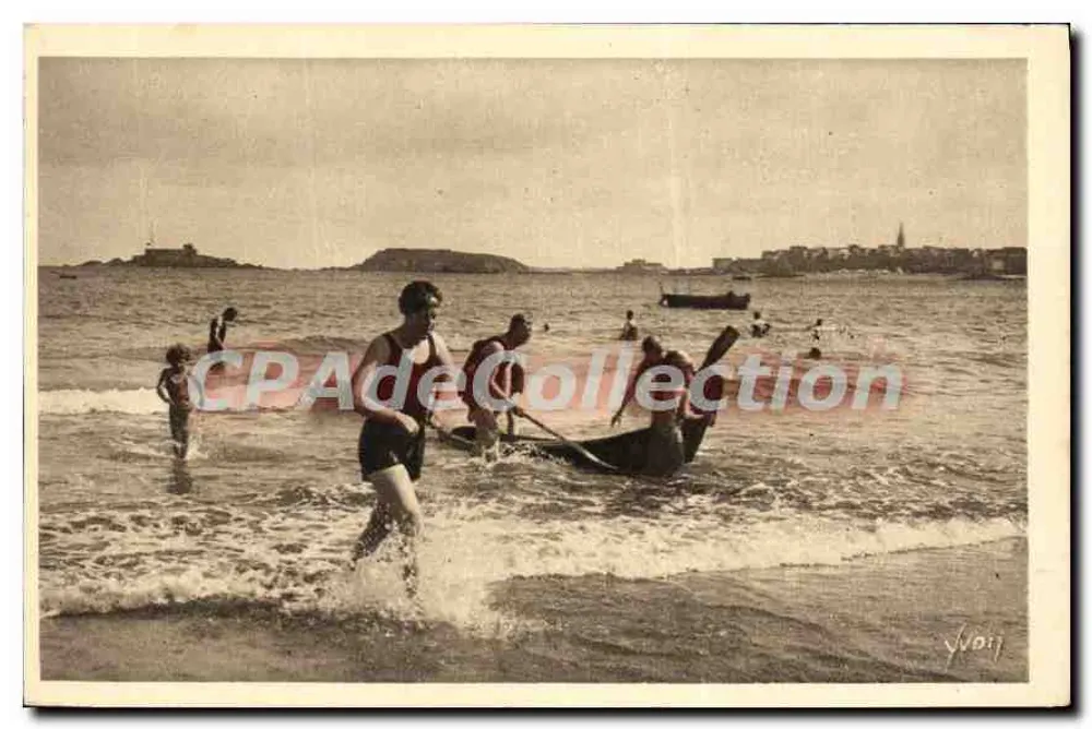 Dinard — Blick auf Saint Malo und die Bays von der Strand — Les Éditions d'Art YVON - Vorderseite