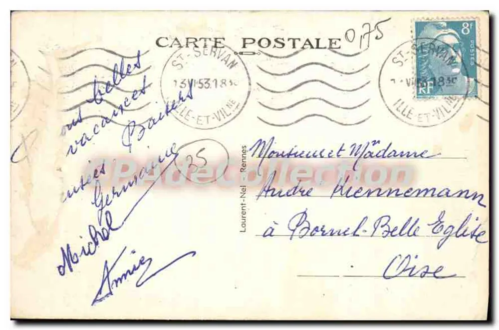 Côte d'Emeraude — Ansicht von Dinard von der Rade — Verlag Laurent-Nel - Rückseite