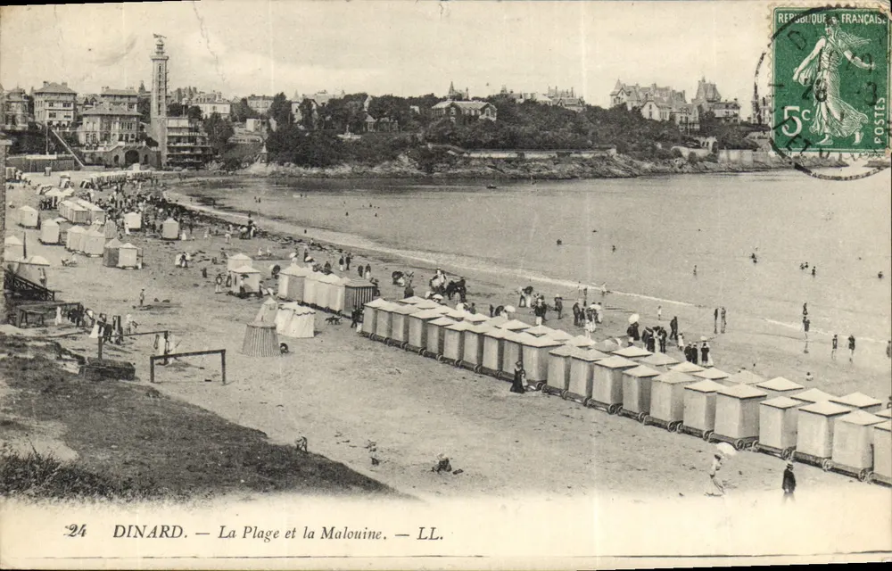 Dinard — A Praia e a Malouine — LL. - Frente
