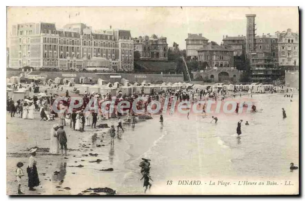 Dinard - A Praia - A Hora do Banho - LL. - n°13 - Frente