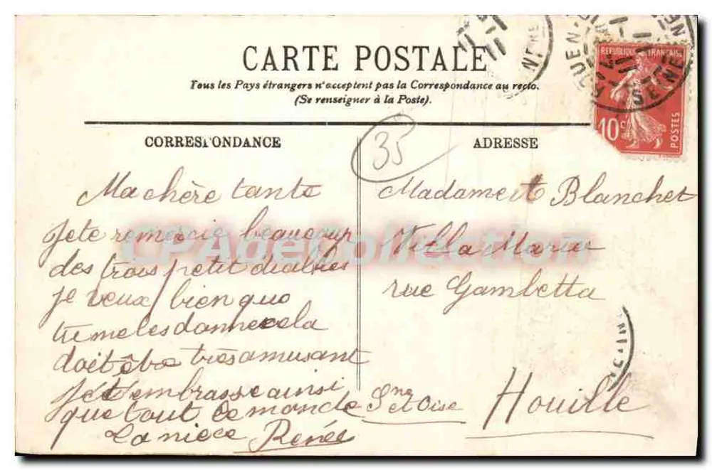 Dinard - A Praia - A Hora do Banho - LL. - n°13 - Verso