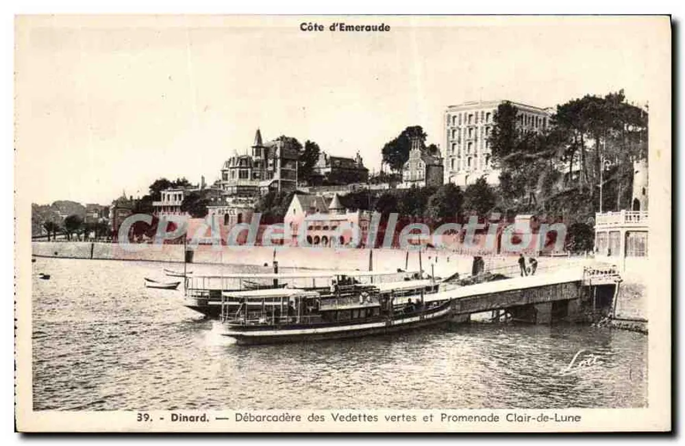 Dinard — Côte d’Émeraude — Anlegestelle der grünen Fähren und Promenade Clair-de-Lune - Vorderseite