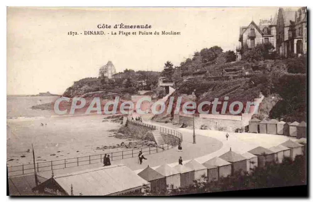 Costa de Esmeralda - A Praia e Ponta do Moulinet - DINARD - 1872 - Frente