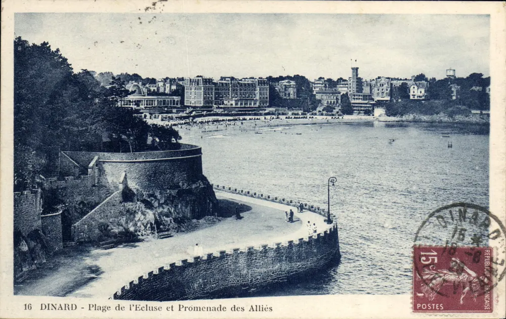 Dinard - Plage de l'Ecluse und Promenade des Alliés — Verleger unbekannt, Nr. 16 - Vorderseite