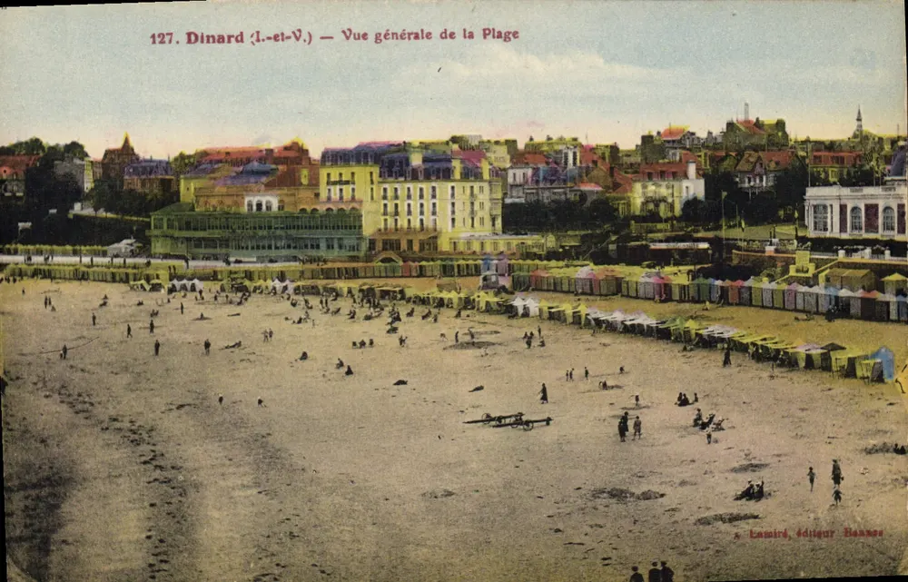 Dinard (I.-et-V.) — Vista geral da Praia — A. Lamiré, editor Rennes - Frente