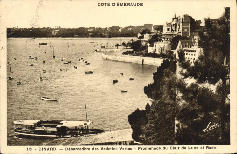Dinard — Pier der grünen Launches — Promenade des Mondlichts und Hafen — Loïc - Vorderseite