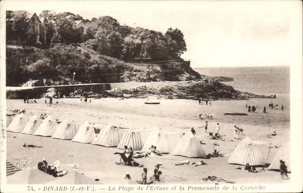 Dinard (I.-et-V.) — Die Strand von l'Ecluse und die Promenade der Corniche — Edition Gaby - Vorderseite