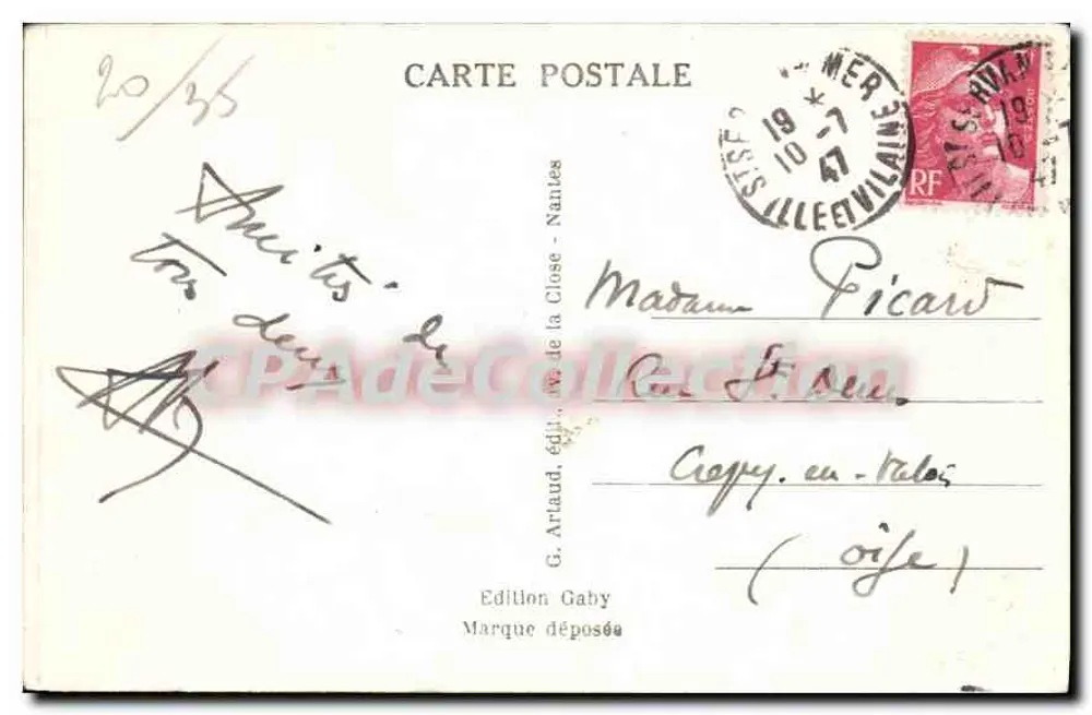 Dinard (I.-et-V.) — Die Strand von l'Ecluse und die Promenade der Corniche — Edition Gaby - Rückseite