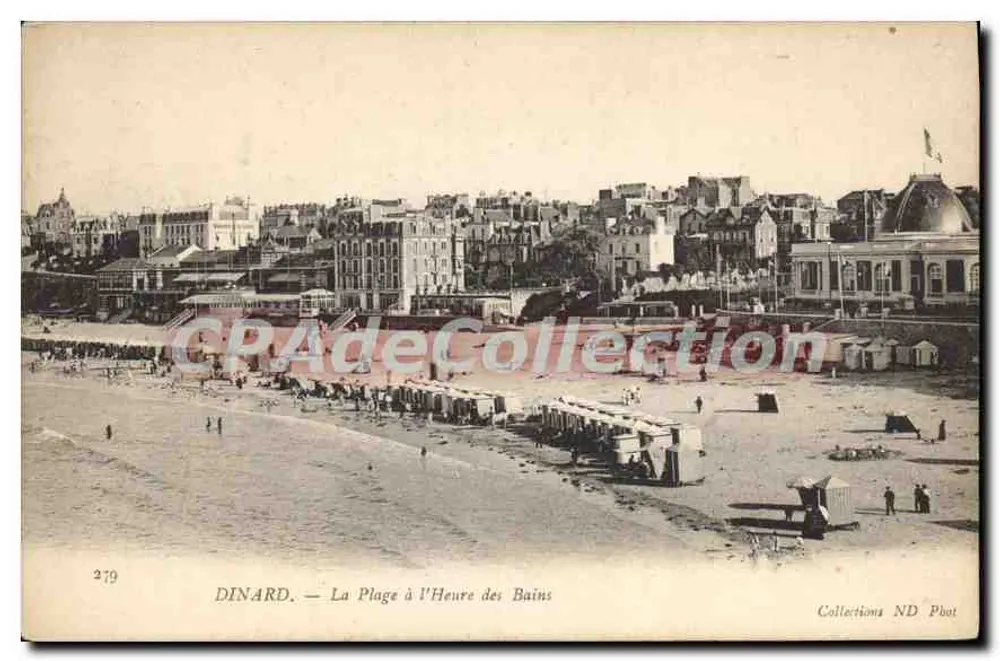 Dinard — A Praia na Hora dos Banhos — Coleções ND Fot n°279 - Frente