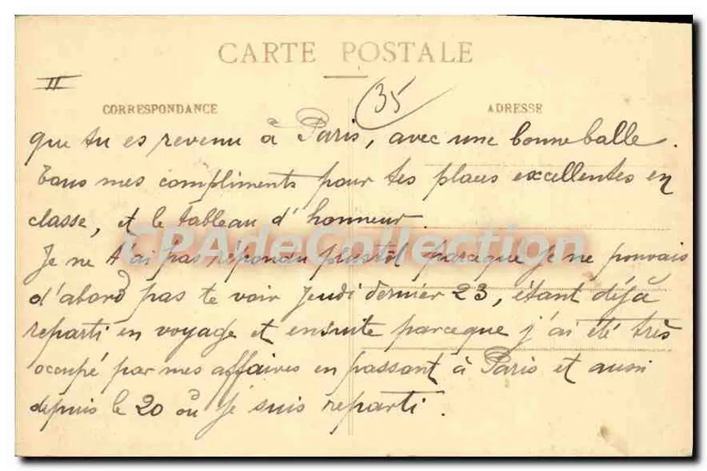 Dinard - A Praia - G. F. - Verso