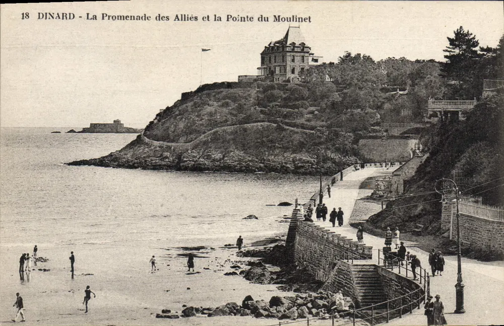 Dinard - La Promenade des Alliés und la Pointe du Moulinet — Verlag Au Rivet, St-Malo, n°18 - Vorderseite