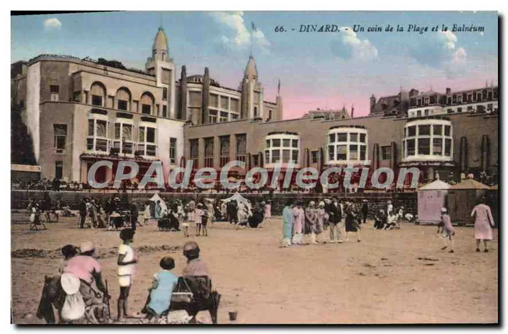 Dinard - Ein Stück der Strandpromenade und das Balnéum — Nosatis édit., Nantes, n°66 - Vorderseite