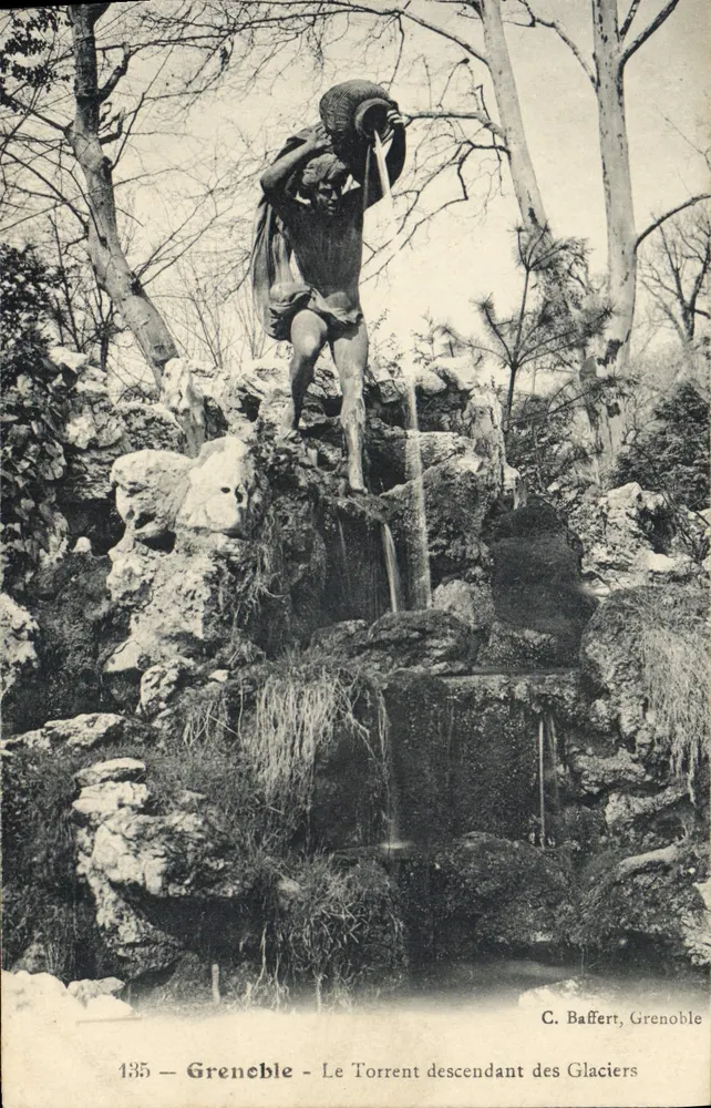 Der Wasserfall, der von den Gletschern herabfließt — Grenoble — C. Baffert, Grenoble - Vorderseite