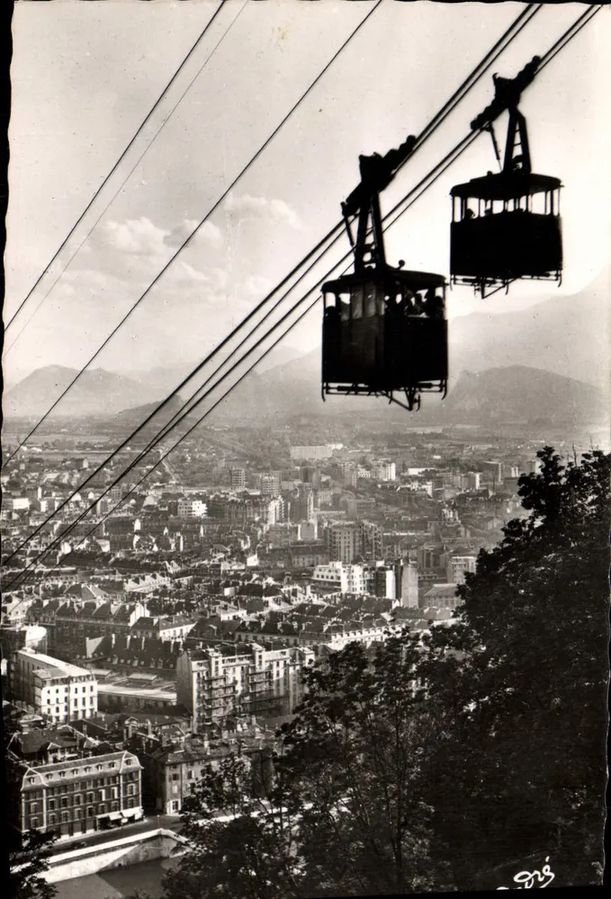Grenoble — Incrocio delle due gondole — Edizione d'Arte Grenoble - Recto