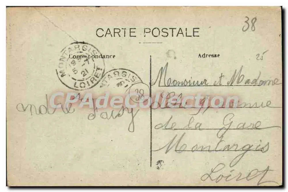 Grenoble — Place Grenette e o Mont St-Eynard (1359 m.) — Bilhete postal antigo de Coleção - Verso