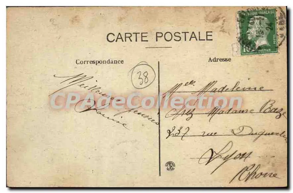 Grenoble — Place de la Bastille - Cours Saint-André und Boulevard Gambetta — C. Baffert, Grenoble - Rückseite