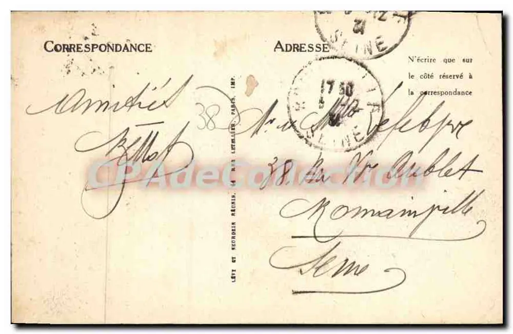 Grenoble — Allgemeiner Blick und der Moucherotte vom Fort Rabot — Verlag Léti et Récollier, n°24 - Rückseite