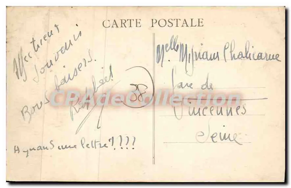 Grenoble — Vista geral e o Cours St-André — editor anônimo, n°7 - Verso