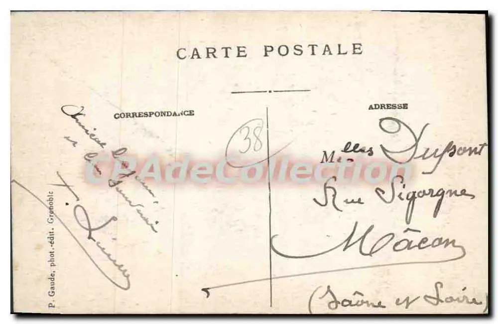 Grenoble — Place Grenette e o St-Eynard — P. Gaude, fot.édit. Grenoble - Verso