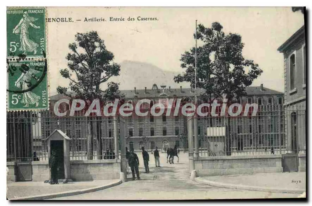 Grenoble — Artillerie. Eingang zu den Kasernen — Sayn - Vorderseite