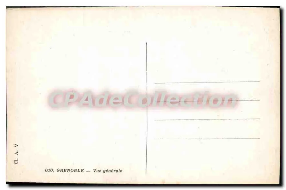 Grenoble — Vista geral — CL.A.V. 010 - Verso