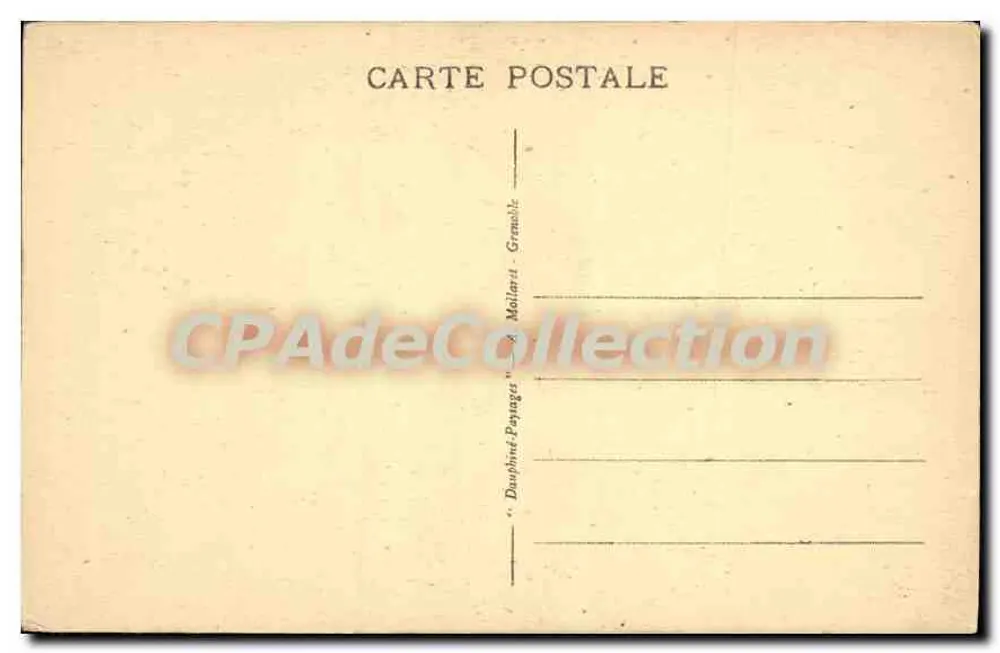 Grenoble — Estátua de Bayard e Igreja de São André — Doubliné Payages - Verso