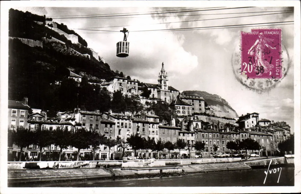 Grenoble (Isère) — Der Seilbahn der Bastille und das Kloster Ste-Marie — Les Éditions d'Art 'YVON' - Vorderseite