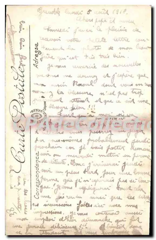 Grenoble — Place Notre-Dame, Kathedrale und Gedenkstein zum Centenarius — Selrota, LL, n°70 - Rückseite