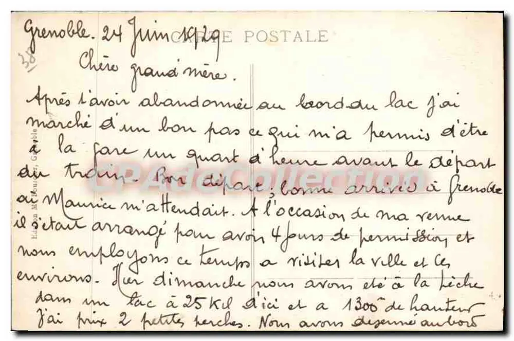 Grenoble — Die Festungen und die Brücken über die Isère — Verleger Nr. 36 - Rückseite
