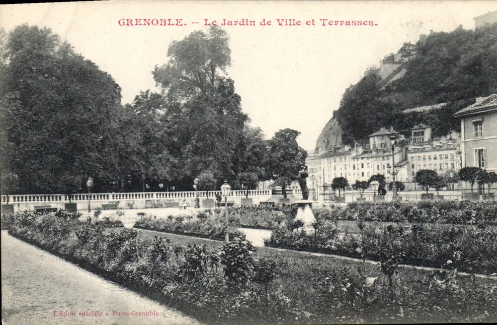 Grenoble — Stadtpark und Terrassen — Sonderausgabe « Paris-Grenoble » - Vorderseite