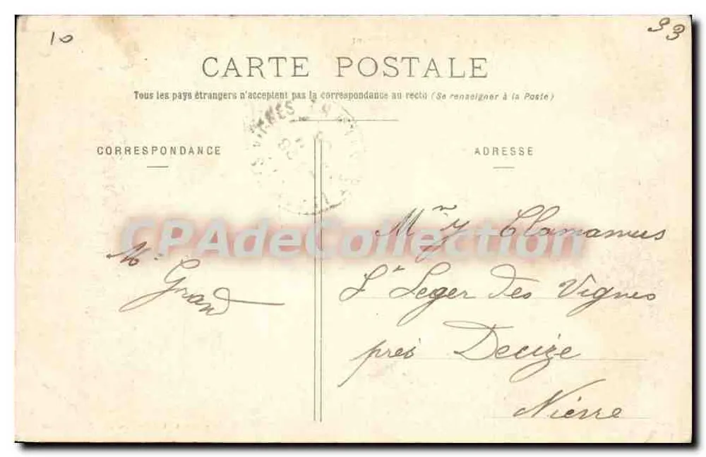 Grenoble - A Igreja de São Laurent — cliché A.V., Coleção L.P., Grenoble - Verso