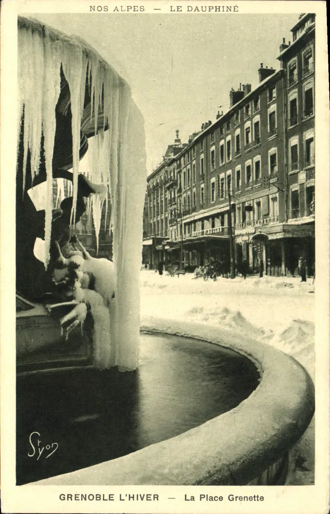 Grenoble no Inverno — A Place Grenette — Styon - Frente