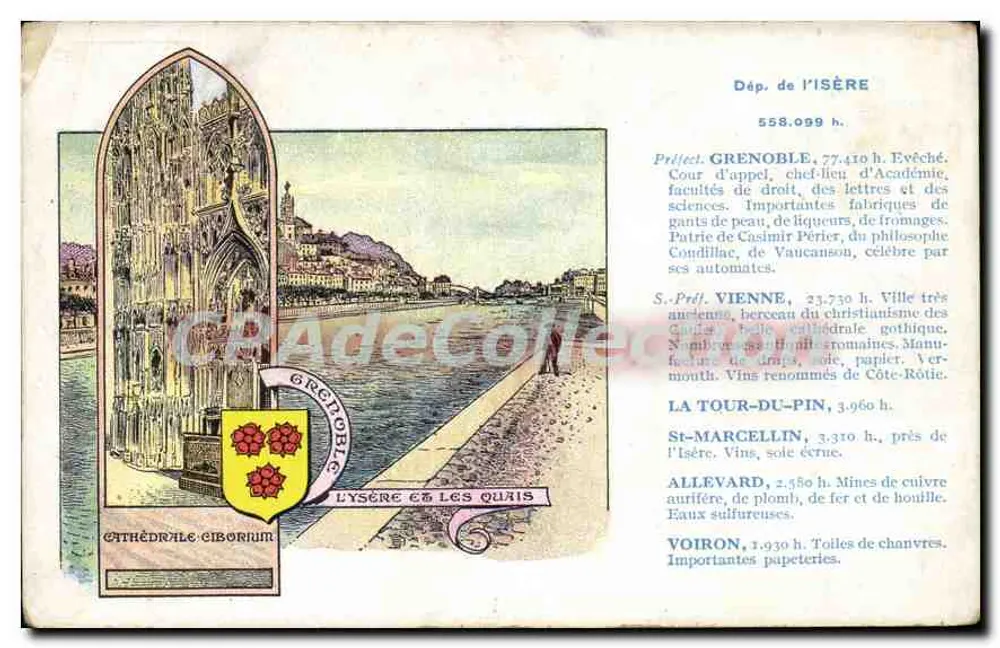 Grenoble — Catedral — Departamento da Isère — Edição Especial Pastilles Valda - Frente