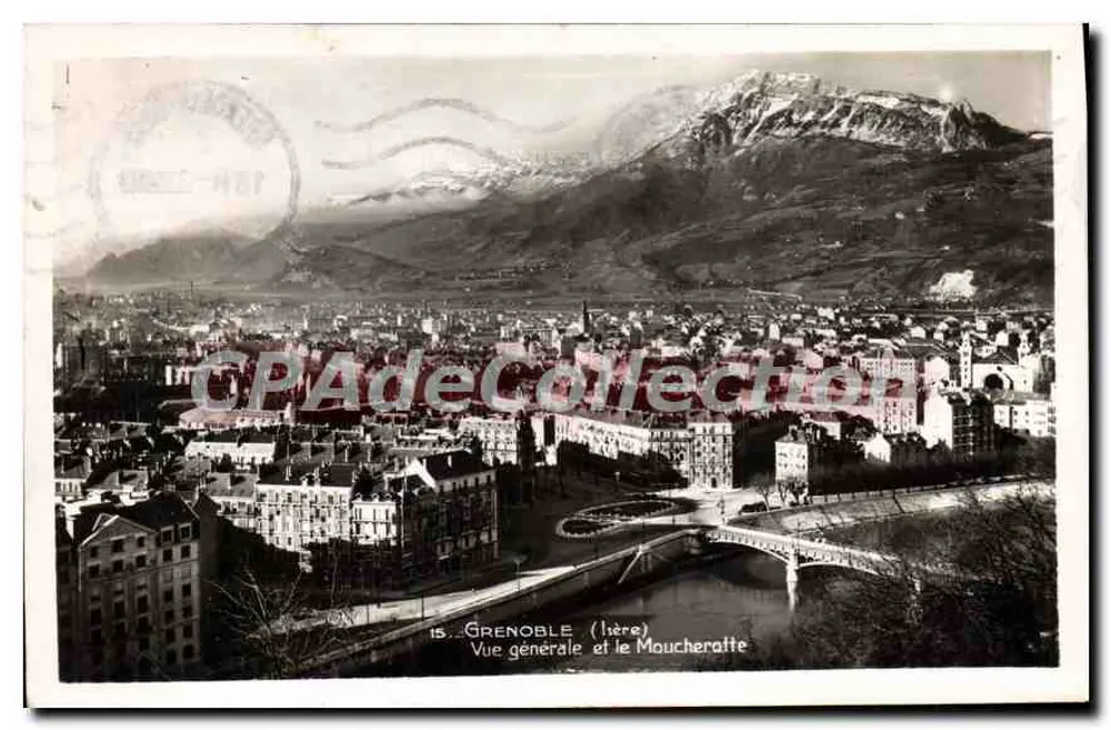 Grenoble (Isère) — Vista geral e o Mouche ratte — Édition La Cioigne, n°18 - Frente