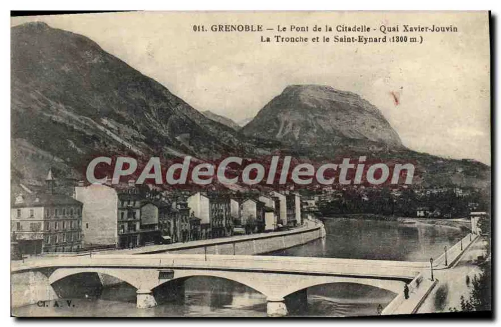 Grenoble — Die Citadel-Brücke — Quai Xavier-Jouvin (1300 m) - Vorderseite