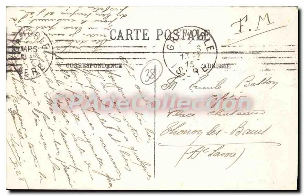 Grenoble — A Place Grenette e o St-Eynard — LL. — n°56 - Verso