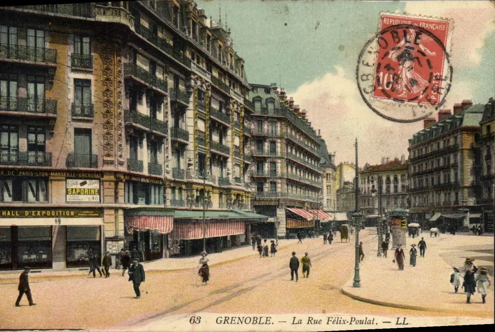 Grenoble — Straße Felix-Poulat — LL. — Verlag LL, Nr. 63 - Vorderseite