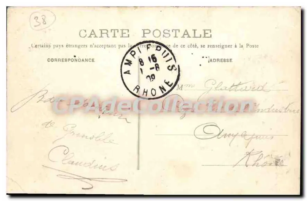 Grenoble - Der Brücke der Zitadelle und der militärische Vorratslager - Porte de l'Île Verte - Die Alpen - Rückseite