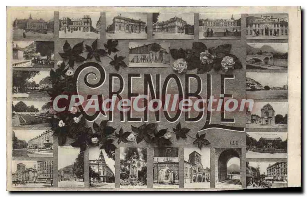 Grenoble — vista panorâmica composta — CPAdeCollection n°111 - Frente