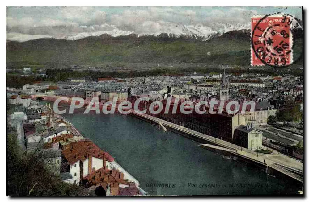 Grenoble — Vista geral e a Capela da Confluência — editor não visível - Frente
