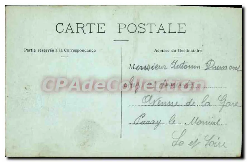 Grenoble und die Alpenkette — Cliché Chalonge — Vigier, Papierhändler, Avenue de la Gare, 19, Grenoble - Rückseite