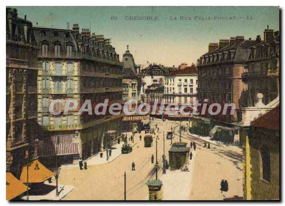 Grenoble — La Rue Félix-Poulat — LL - Vorderseite