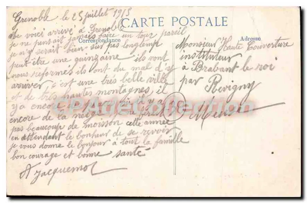 Grenoble — Cours Lafontaine - Boulevard Gambella - Das Lycee - Rückseite